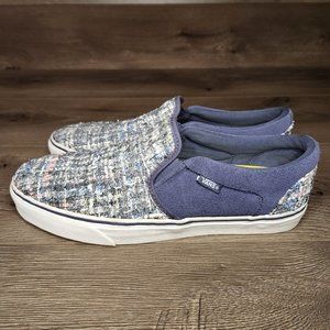 Vans Slip On Womens 11 Woven Knit Sneakers